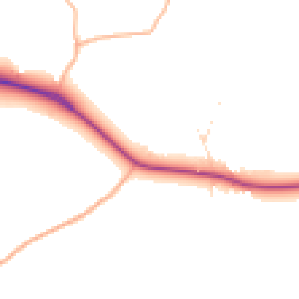 Daytime road noise heatmap for GL7 5SQ