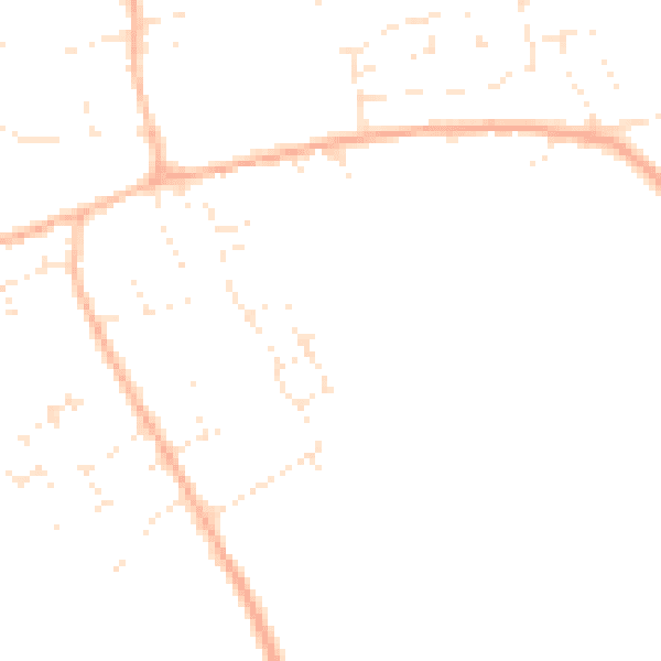 Daytime road noise heatmap for GL7 5WN