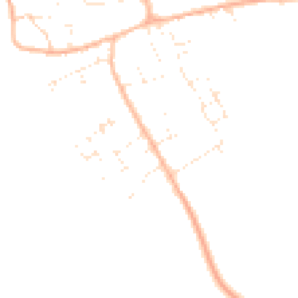 Daytime road noise heatmap for GL7 5XT