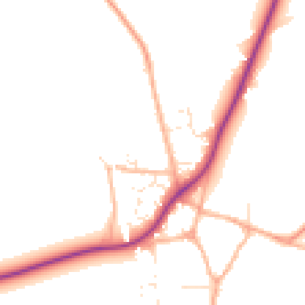 Daytime road noise heatmap for GL7 6AJ