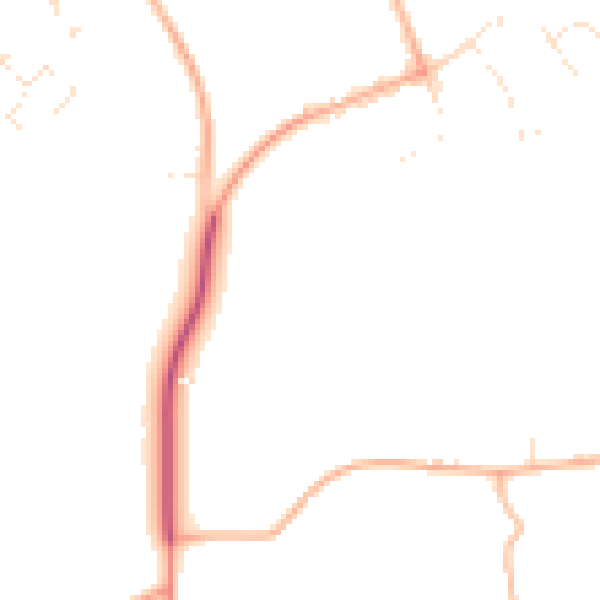 Daytime road noise heatmap for GL7 6NF