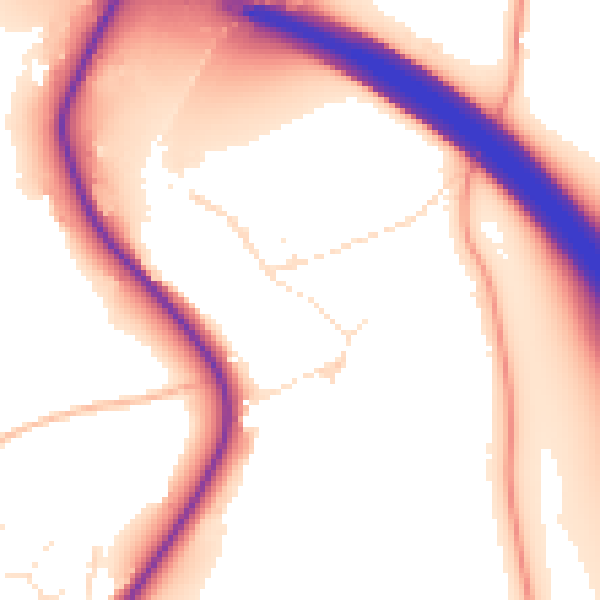 Daytime road noise heatmap for GL7 7BB