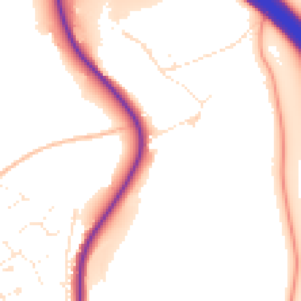 Daytime road noise heatmap for GL7 7BE