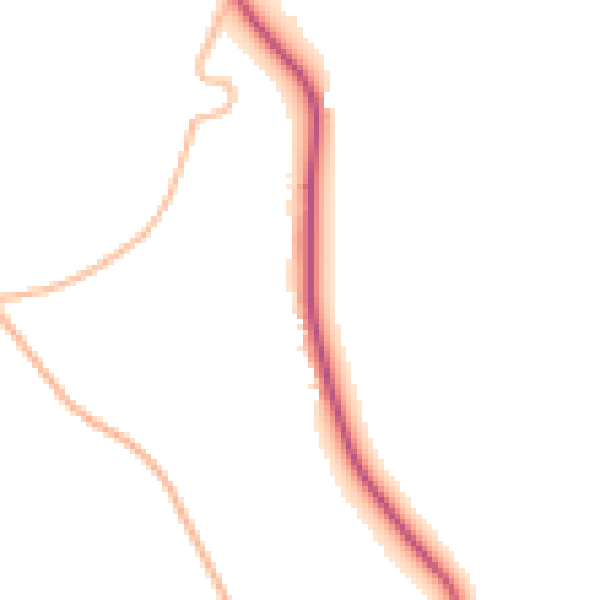 Daytime road noise heatmap for GL7 7BU