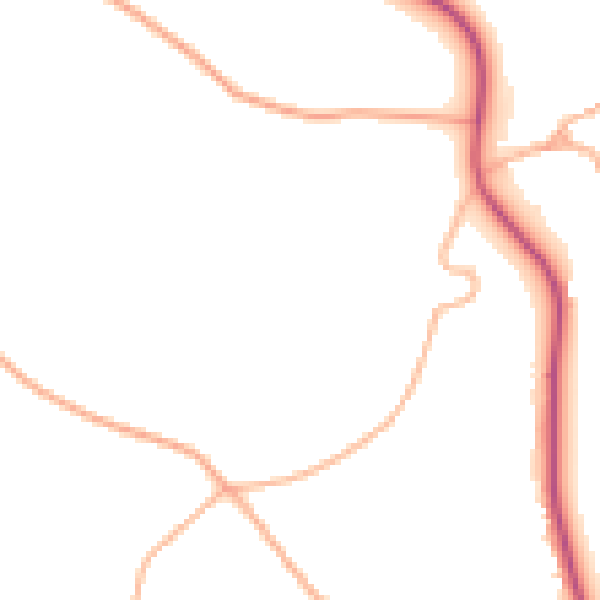 Daytime road noise heatmap for GL7 7BX