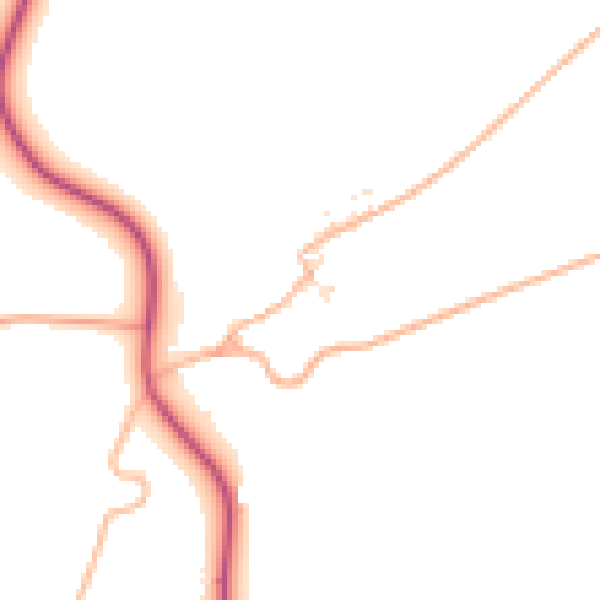 Daytime road noise heatmap for GL7 7DA