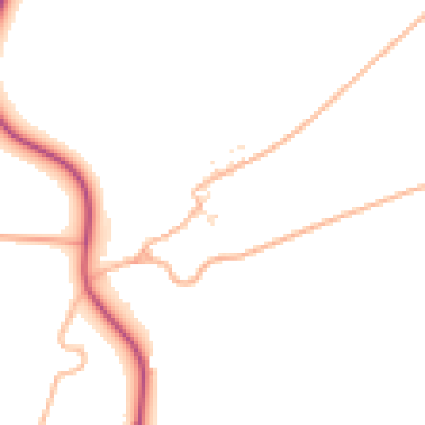 Daytime road noise heatmap for GL7 7DB