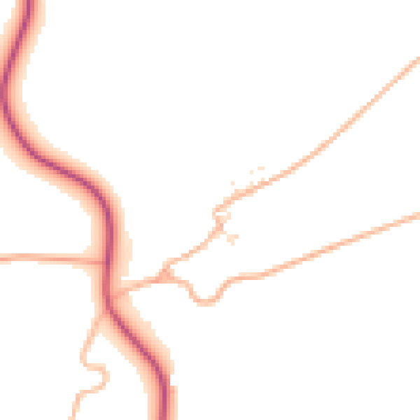 Daytime road noise heatmap for GL7 7DD