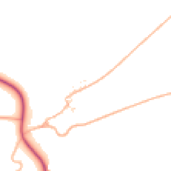 Daytime road noise heatmap for GL7 7DE