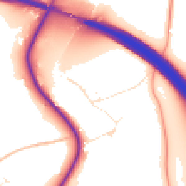 Daytime road noise heatmap for GL7 7DH