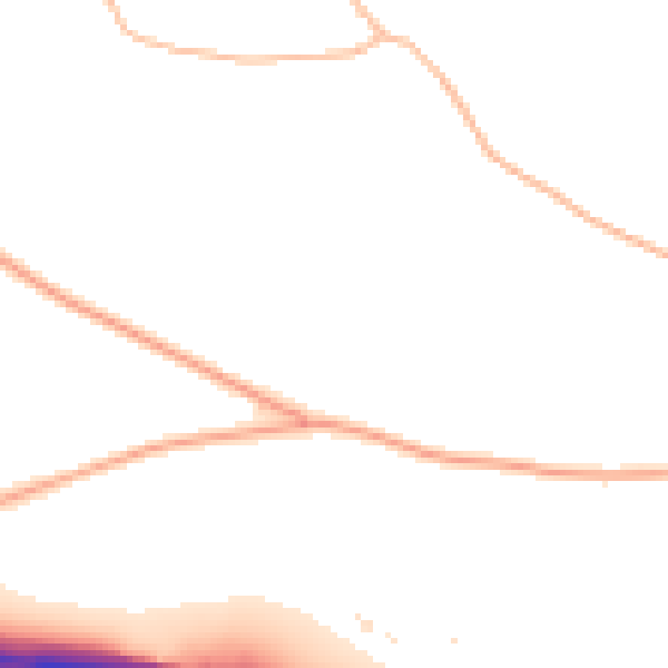 Daytime road noise heatmap for GL7 7JE