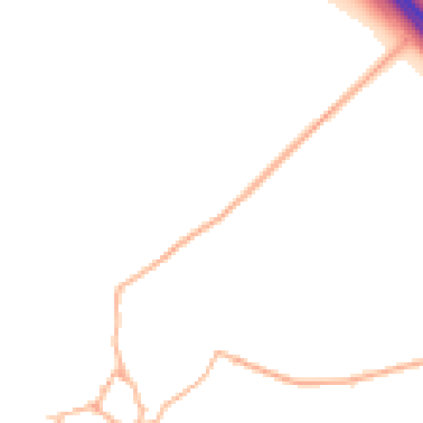 Daytime road noise heatmap for GL7 7JP
