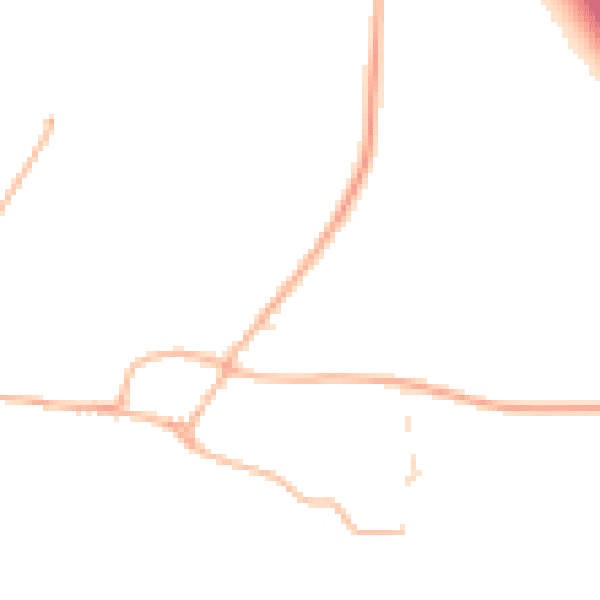 Daytime road noise heatmap for GL7 7JY