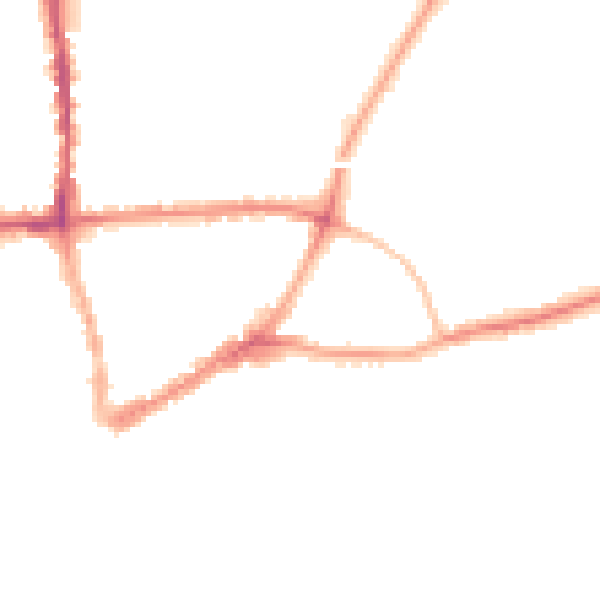 Night-time road noise heatmap for GU1 2AF