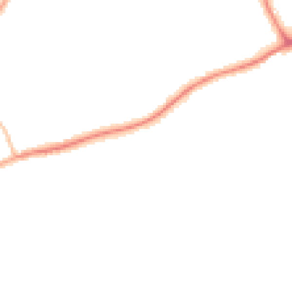 Night-time road noise heatmap for GU1 2AH