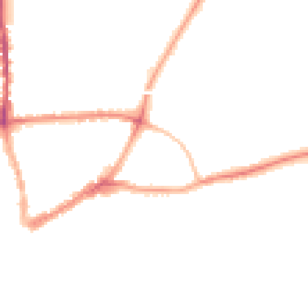 Night-time road noise heatmap for GU1 2AR