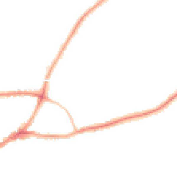 Night-time road noise heatmap for GU1 2EA
