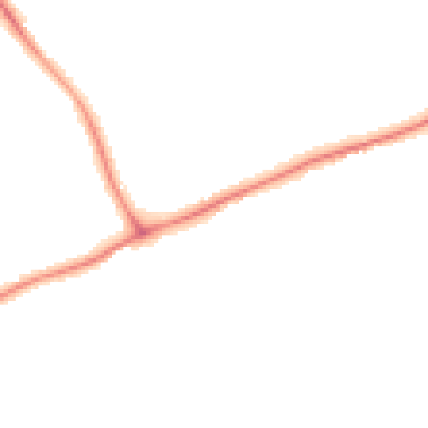 Night-time road noise heatmap for GU1 2PT