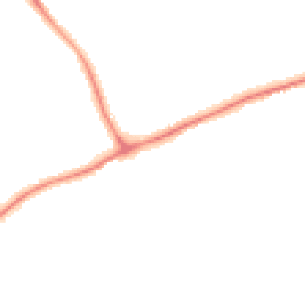 Night-time road noise heatmap for GU1 2SP