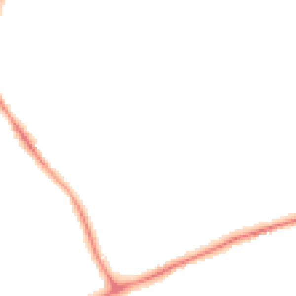 Night-time road noise heatmap for GU1 2TD