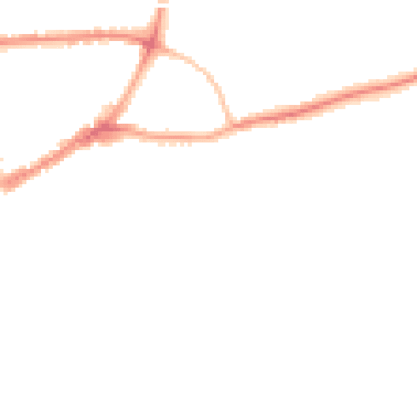 Night-time road noise heatmap for GU1 3QW