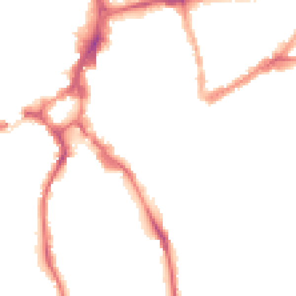 Night-time road noise heatmap for GU1 3UH