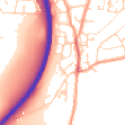 Daytime road noise heatmap for GU10 1AD