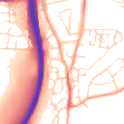 Daytime road noise heatmap for GU10 1AF