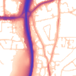 Daytime road noise heatmap for GU10 1AJ