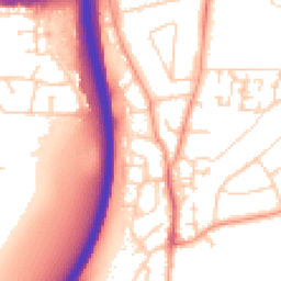 Daytime road noise heatmap for GU10 1AQ