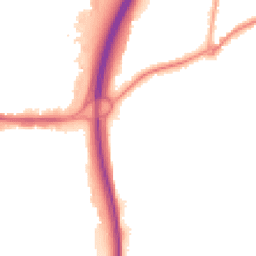 Night-time road noise heatmap for GU10 1AS