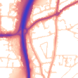 Daytime road noise heatmap for GU10 1AU