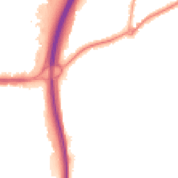 Night-time road noise heatmap for GU10 1AU