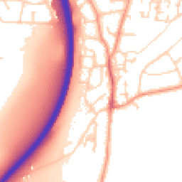Daytime road noise heatmap for GU10 1AZ
