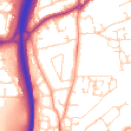 Daytime road noise heatmap for GU10 1BH