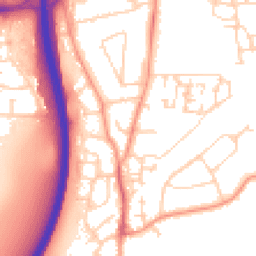 Daytime road noise heatmap for GU10 1BJ