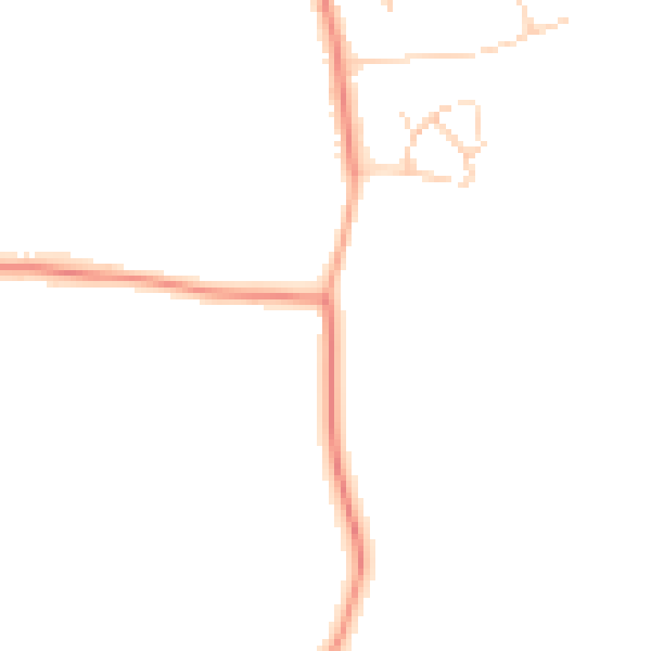 Daytime road noise heatmap for GU10 1BT