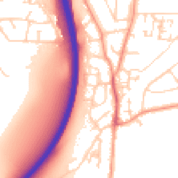 Daytime road noise heatmap for GU10 1BW