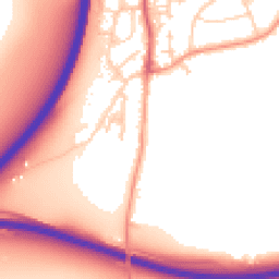 Daytime road noise heatmap for GU10 1DQ
