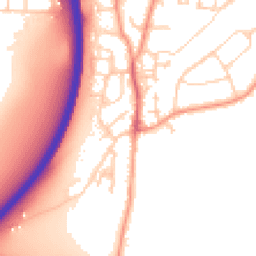 Daytime road noise heatmap for GU10 1EY