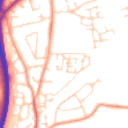 Daytime road noise heatmap for GU10 1FB