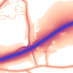 Daytime road noise heatmap for GU10 1FG