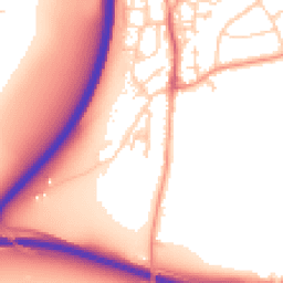 Daytime road noise heatmap for GU10 1FQ