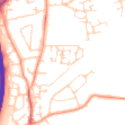 Daytime road noise heatmap for GU10 1FR