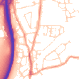 Daytime road noise heatmap for GU10 1FW