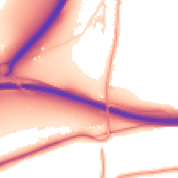 Daytime road noise heatmap for GU10 1GB