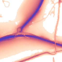 Daytime road noise heatmap for GU10 1GF