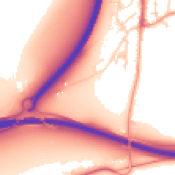 Daytime road noise heatmap for GU10 1GH