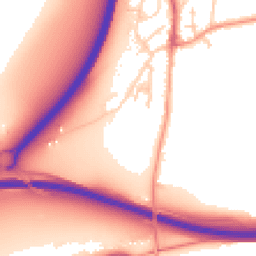 Daytime road noise heatmap for GU10 1GJ