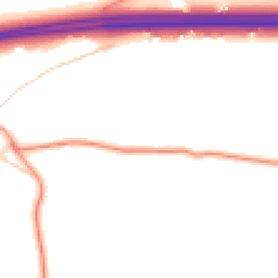 Daytime road noise heatmap for GU10 1HP